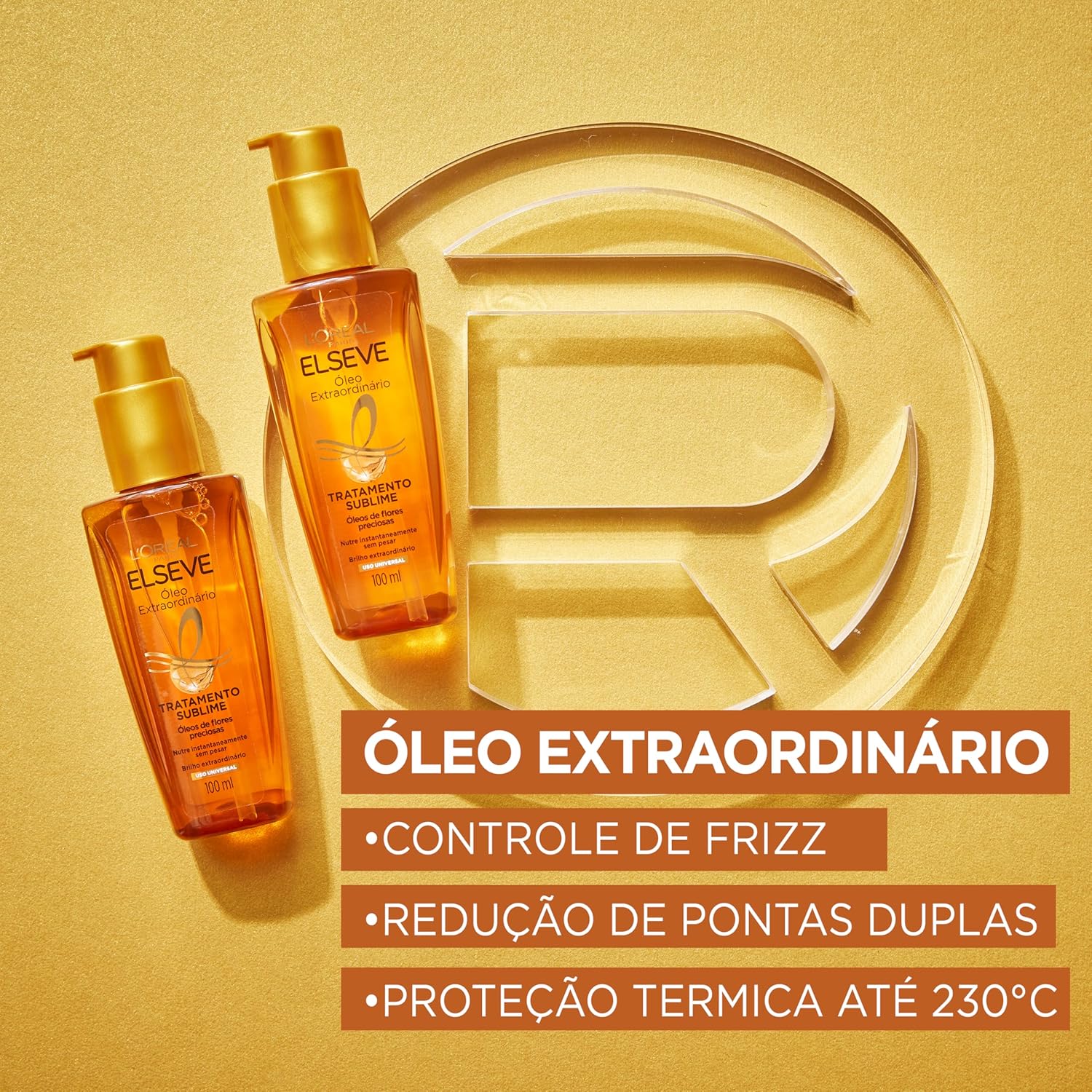 L'Oréal Paris Elseve Óleo Finalizador Óleo Extraordinário, Anti Frizz, Protetor Térmico, 100ml - Imagem 4