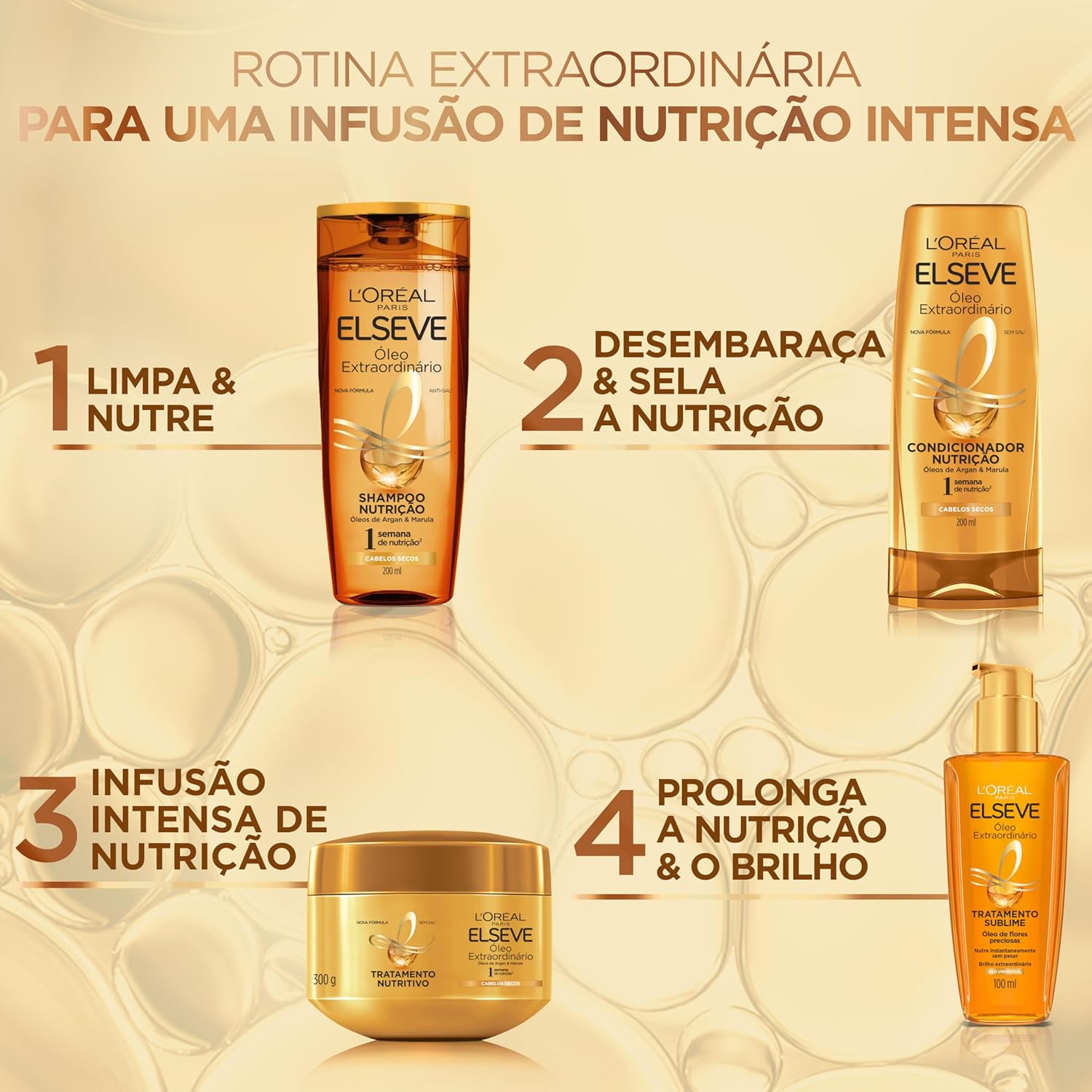 L'Oréal Paris Elseve Óleo Finalizador Óleo Extraordinário, Anti Frizz, Protetor Térmico, 100ml - Imagem 6