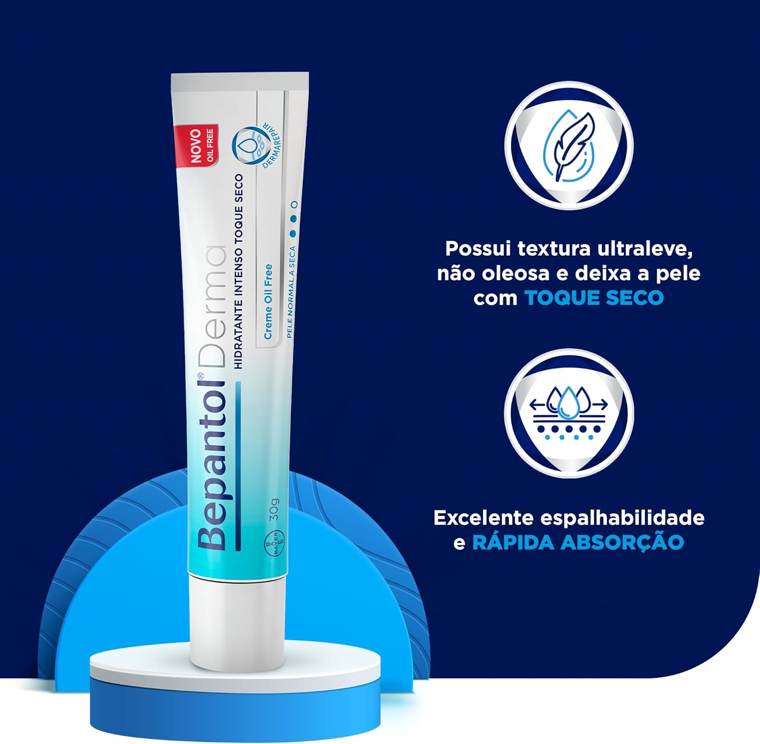 Bepantol Derma Toque Seco 30g, Oil Free, Hidratante Facial - Imagem 2