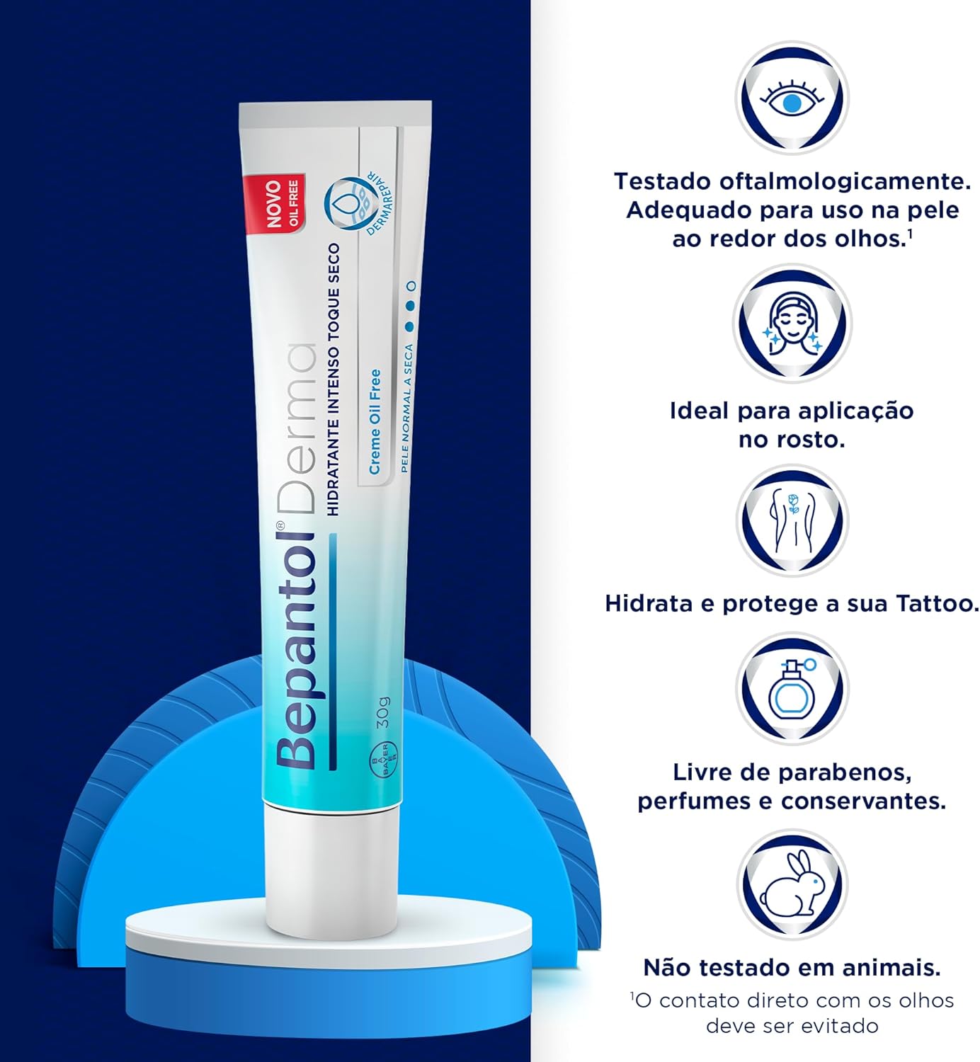 Bepantol Derma Toque Seco 30g, Oil Free, Hidratante Facial - Imagem 3