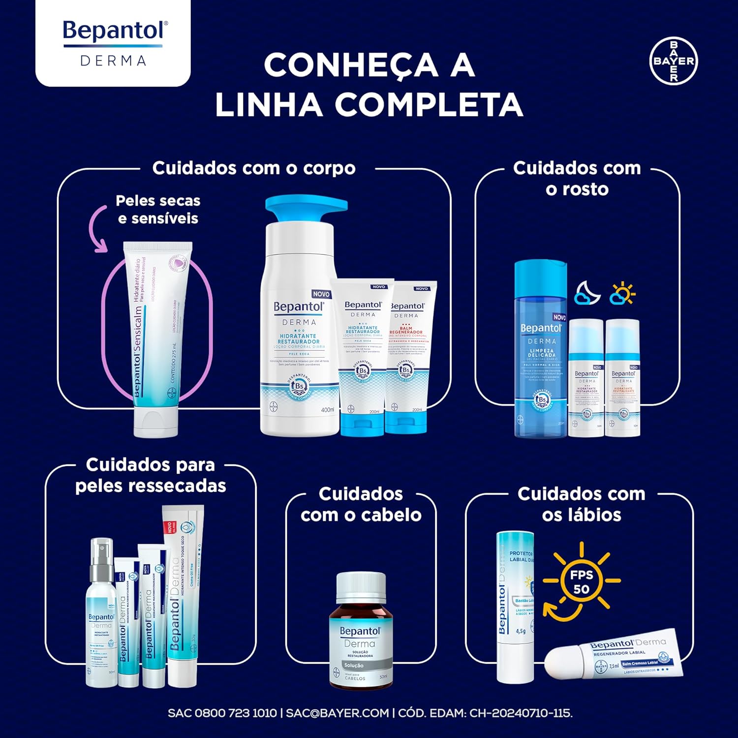 Bepantol Derma Toque Seco 30g, Oil Free, Hidratante Facial - Imagem 6