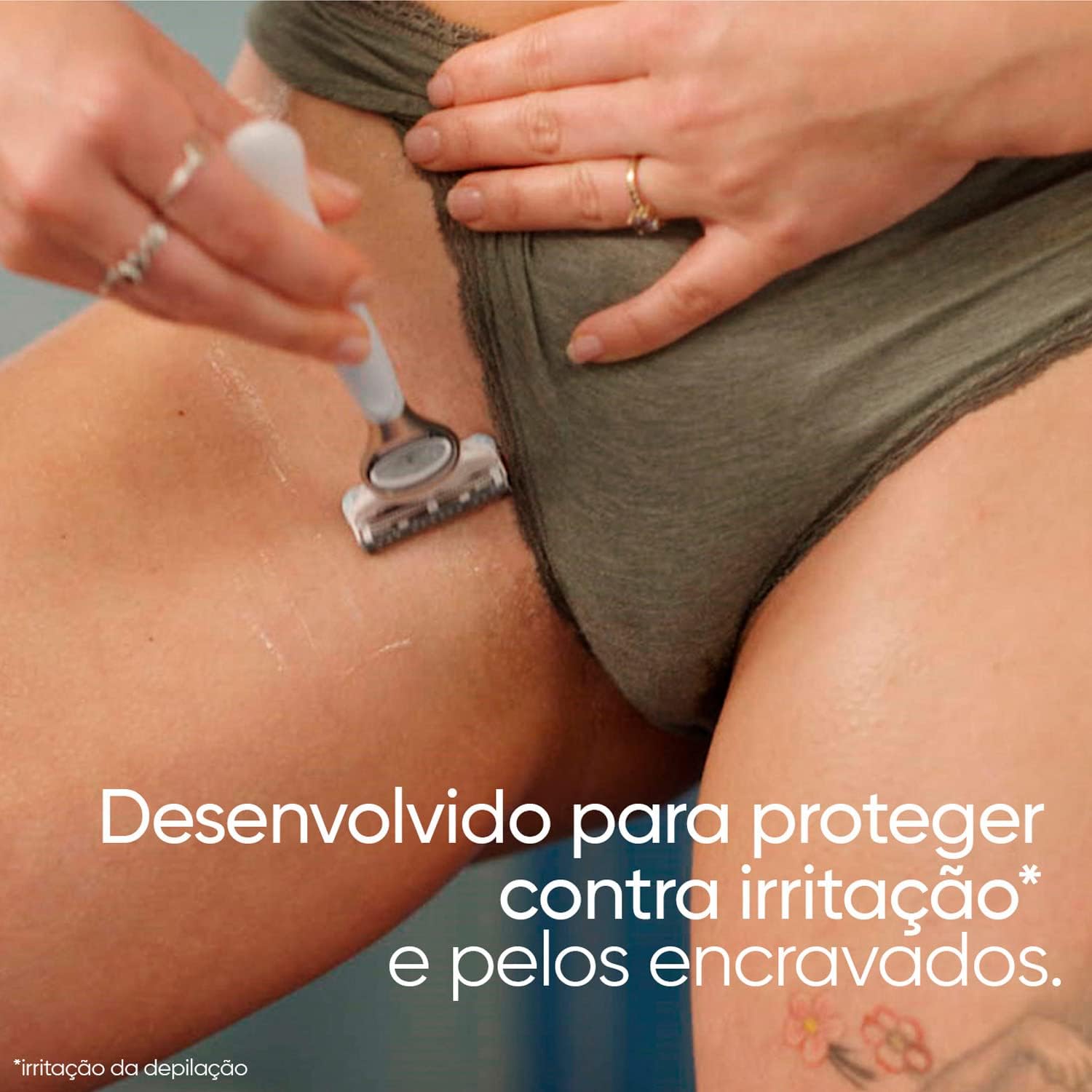 Gillette Venus Especial Para Área Íntima Aparelho de Depilação Recarregável com Barra Anti-irritação, Depilação Femenina íntima - Imagem 4