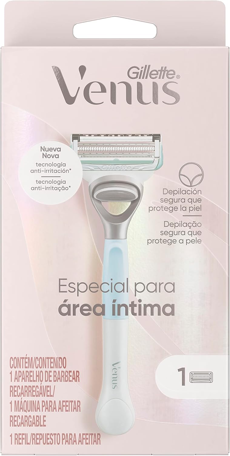 Gillette Venus Especial Para Área Íntima Aparelho de Depilação Recarregável com Barra Anti-irritação, Depilação Femenina íntima - Imagem 7