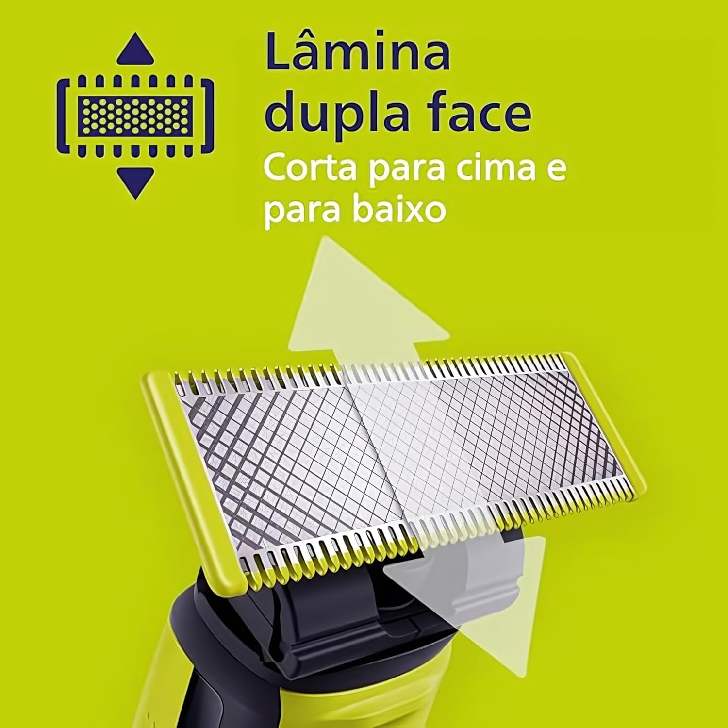 Lâminas de reposição originais Philips OneBlade, para barbeador e aparador elétrico OneBlade, aço inoxidável durável, raspar, aparar e contornar, pacote com 2, modelo QP220/51 - Imagem 3