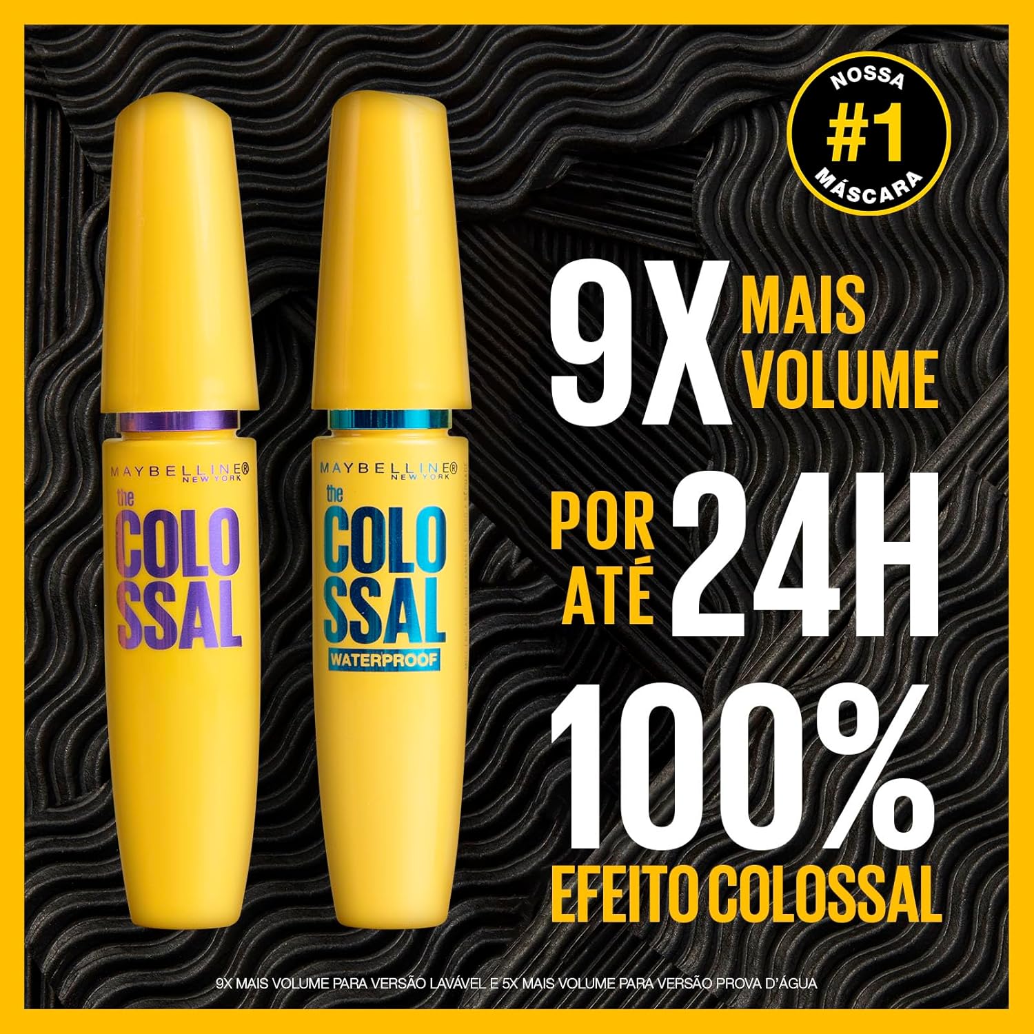 Maybelline NY Máscara de Cílios The Colossal Volum' Express Lavável Preto, 9.2ml - Imagem 4