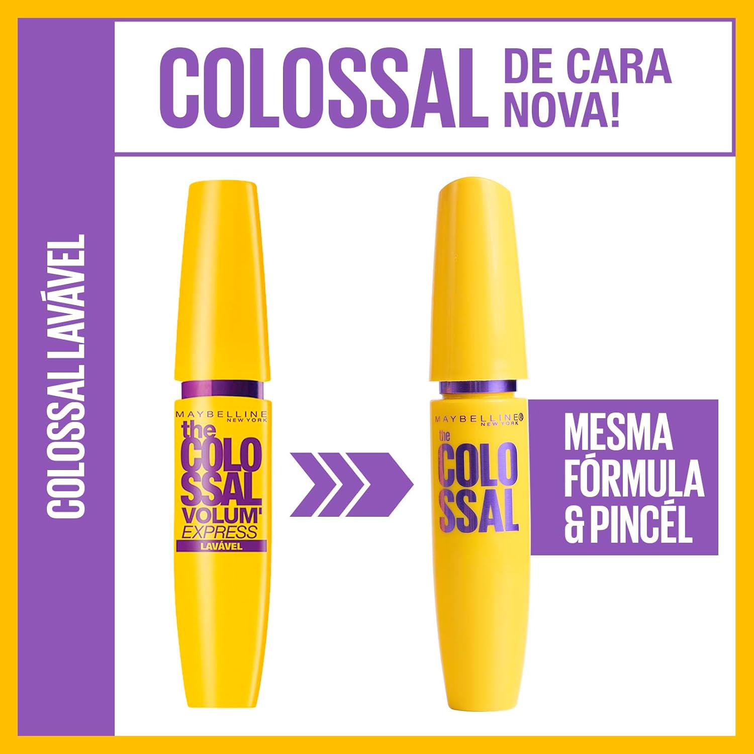 Maybelline NY Máscara de Cílios The Colossal Volum' Express Lavável Preto, 9.2ml - Imagem 6