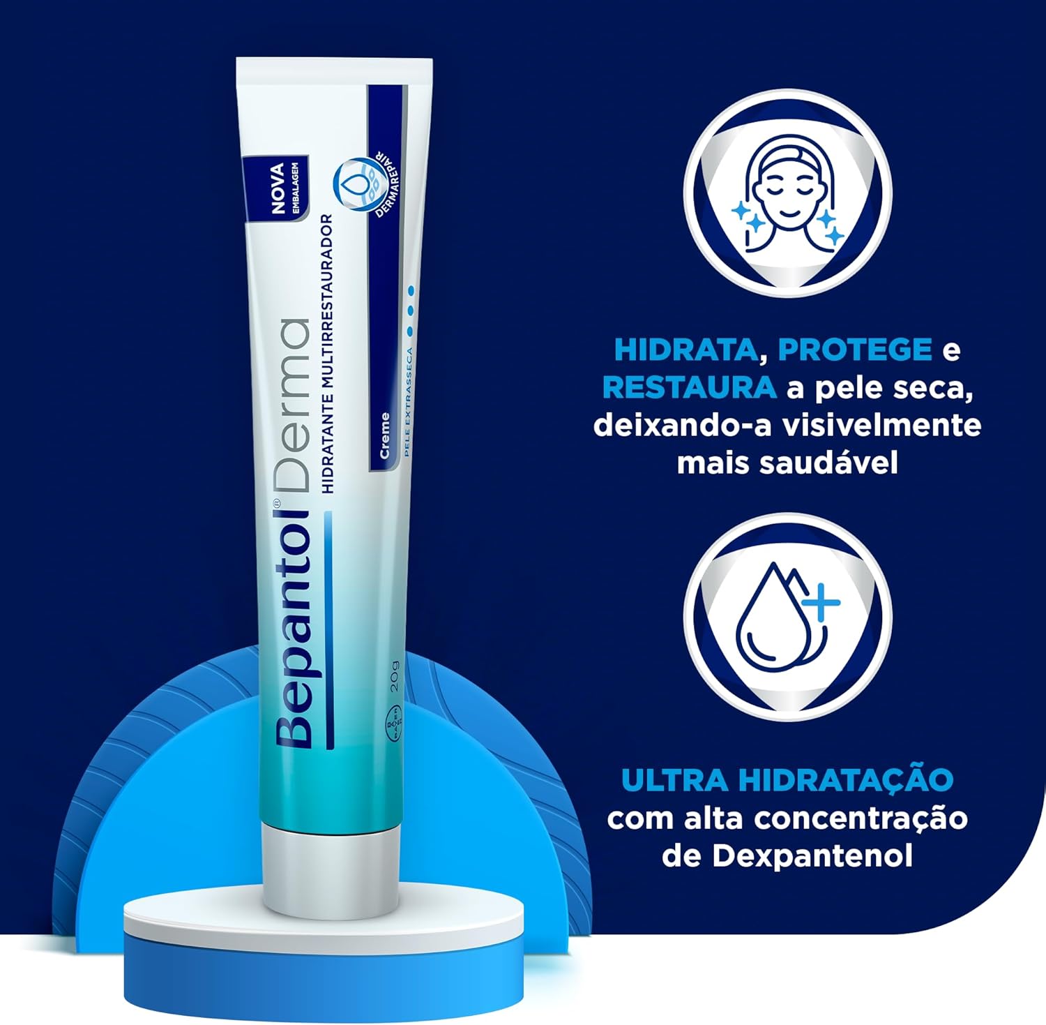 Bepantol Derma, Hidratante Multirrestaurador, para Pele Extrasseca, 20g - Imagem 2