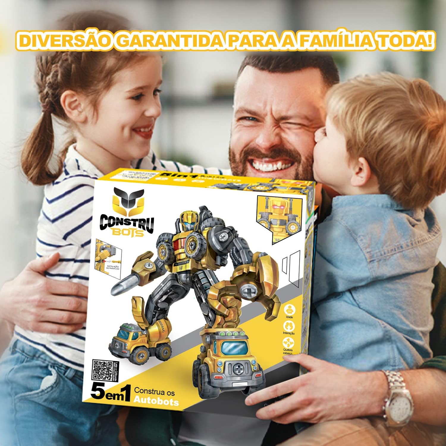 Carrinho Robô 5 Em 1 Monta Desmonta Construbots - Mega Compras - Imagem 5
