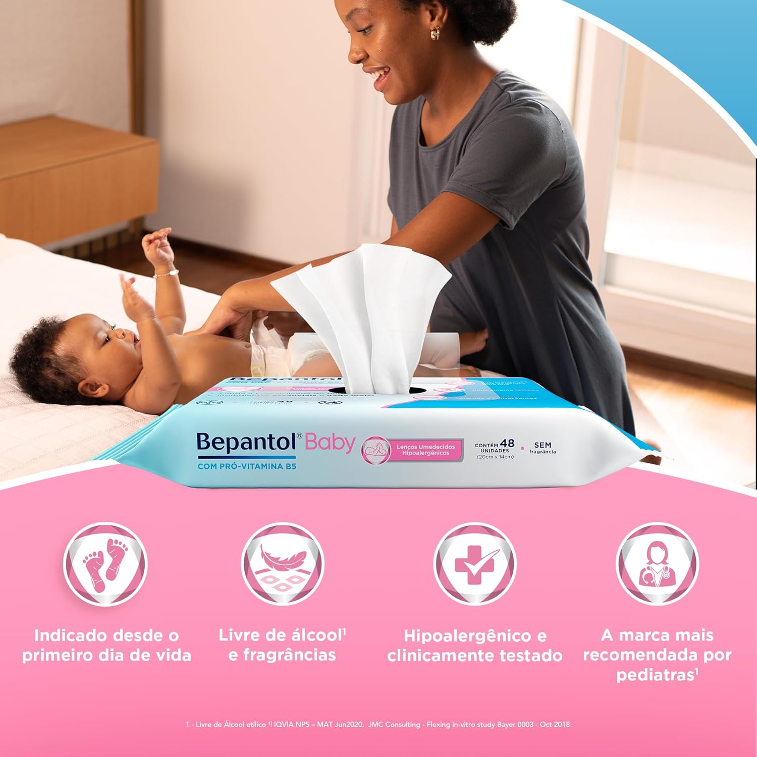 Bepantol Baby Kit 192 Lenços Umedecidos, Leve 4 Pague 3, Fórmula Hidratante Hipoalergênica - Imagem 2