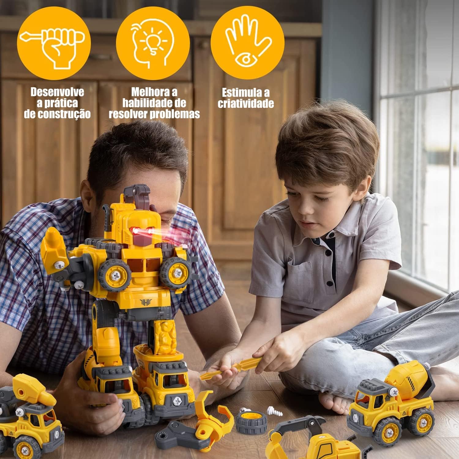 Carrinho Robô 5 Em 1 Monta Desmonta Construbots - Mega Compras - Imagem 2