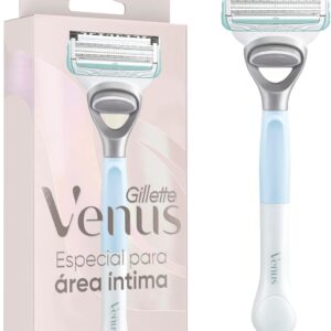 Gillette Venus Especial Para Área Íntima Aparelho de Depilação Recarregável com Barra Anti-irritação, Depilação Femenina íntima