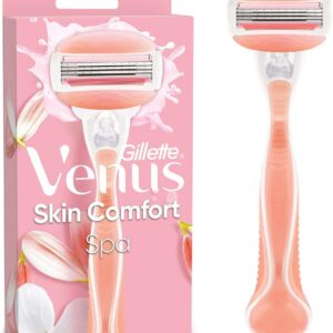 Gillette Venus Skin Comfort Spa Aparelho de Depilação Recarregável com Barras Umectantes e Óleos Botânicos, 1 Ud