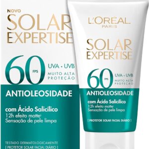 L'Oréal Paris Protetor Solar Facial Antioleosidade FPS60 Solar Expertise Effeito Matte, 40g