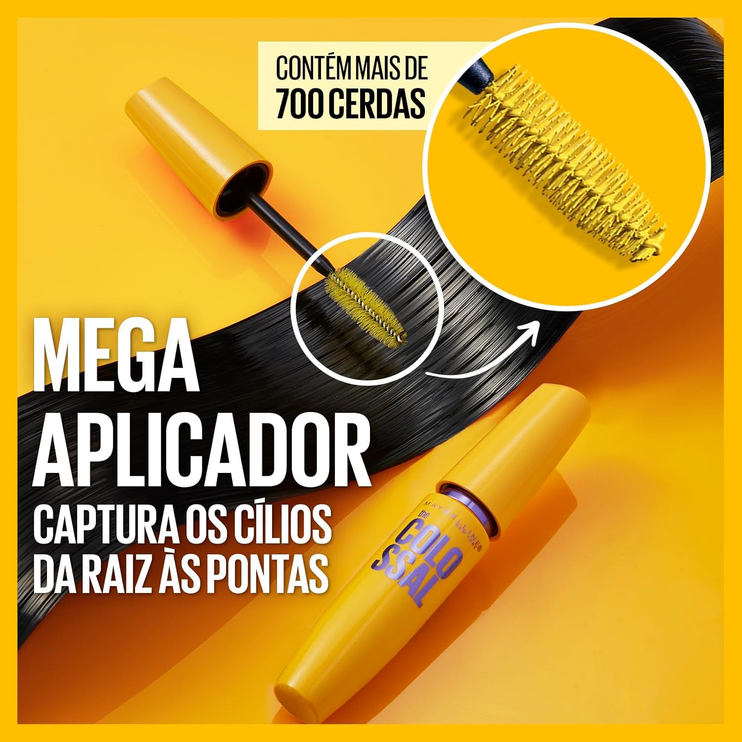 Maybelline NY Máscara de Cílios The Colossal Volum' Express Lavável Preto, 9.2ml - Imagem 2