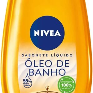 NIVEA Sabonete Líquido Óleo de Banho 200ml - Com 55% de óleos naturais, produz espuma cremosa e proporciona hidratação intensa, maciez e cuidado único com a pele