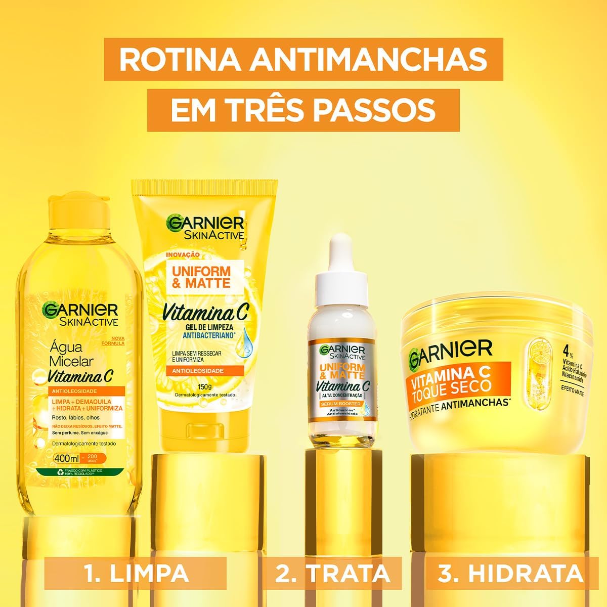 Garnier Uniform & Matte Hidratante Facial Toque Seco Antimanchas 85 G - Imagem 5
