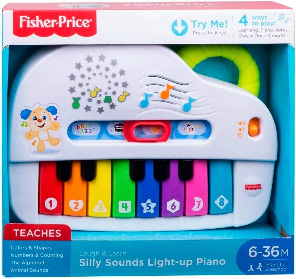 Aprender e Brincar Piano Cachorrinho Fisher Price, Mattel, Branco - Imagem 3