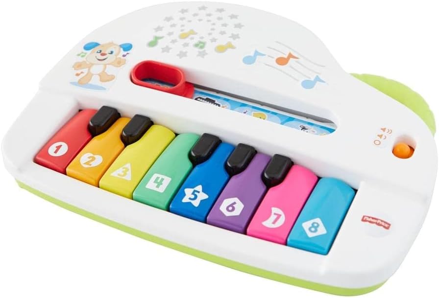Aprender e Brincar Piano Cachorrinho Fisher Price, Mattel, Branco - Imagem 4