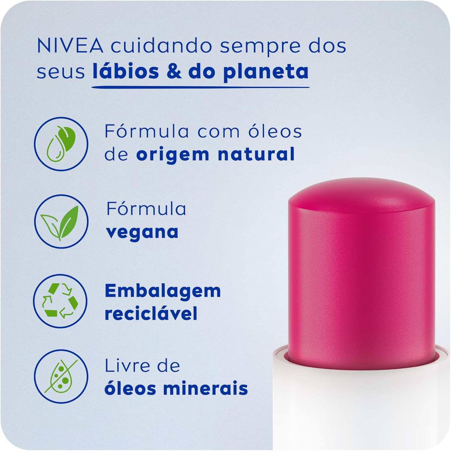 NIVEA Hidratante Labial Cereja Shine 4,8g - Cuidado e proteção para seus lábios por 24h, além de delicioso aroma de cereja e delicado brilho rosa - Imagem 8