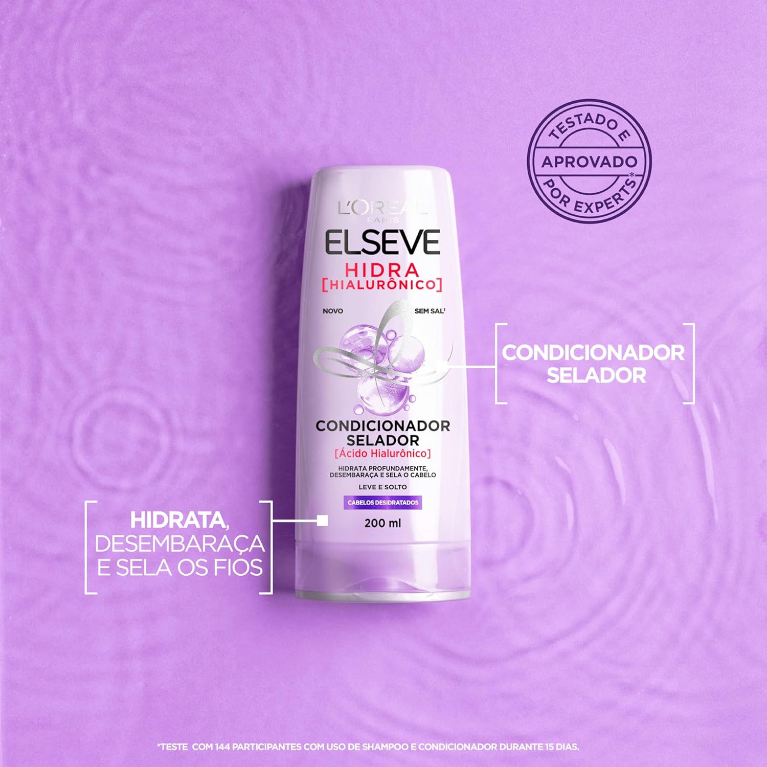 Kit L'Oréal Paris Elseve Shampoo 400ml + Condicionador 400ml Elseve Hidra Hialurônico - Imagem 5
