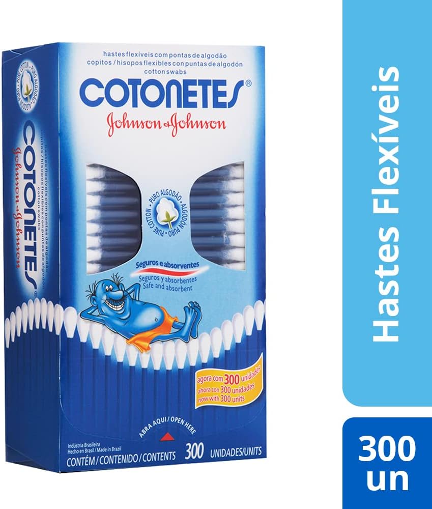 Cotonetes Hastes Flexíveis,300un - Imagem 2
