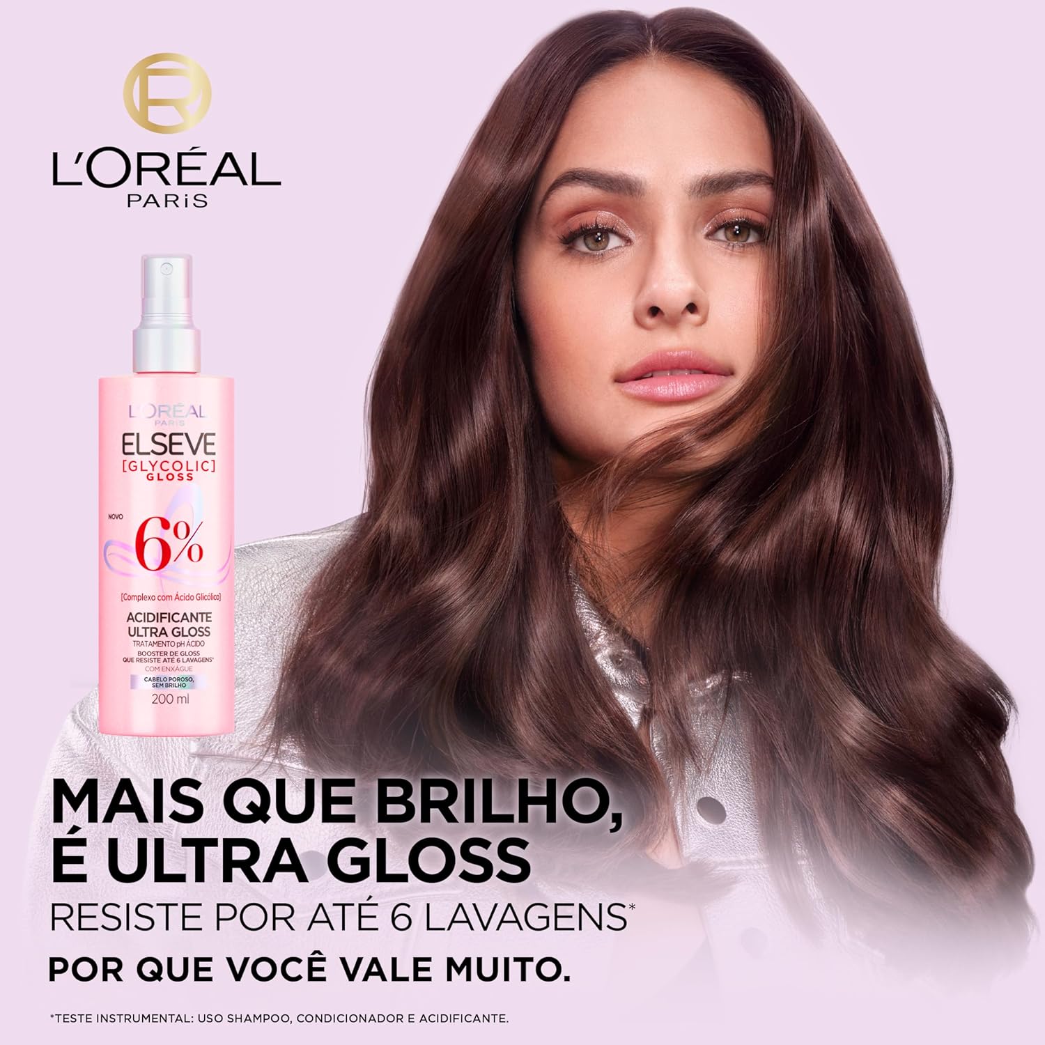 L'Oréal Paris Elseve Acidificante Capilar Glycolic Gloss, Brilho Durador Resiste por até 6 Lavagens, 200ml - Imagem 7