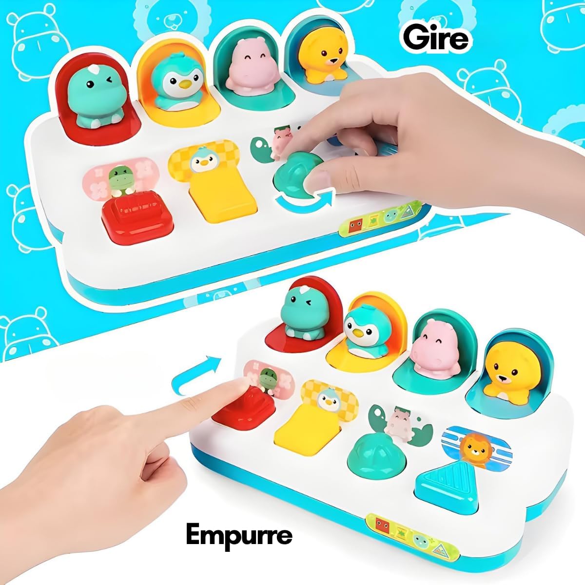 Brinquedo Musical Pop Up Selva Brinquedo Interativo Infantil Musical Pop Up Kidino Branco (Branco) - Imagem 4