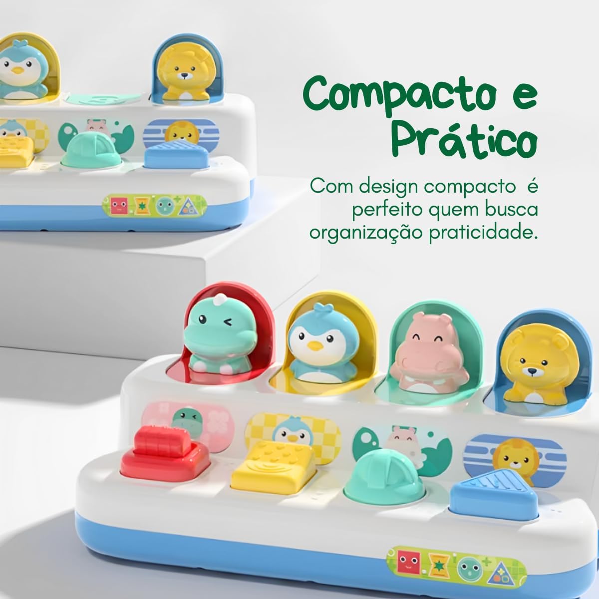 Brinquedo Musical Pop Up Selva Brinquedo Interativo Infantil Musical Pop Up Kidino Branco (Branco) - Imagem 5