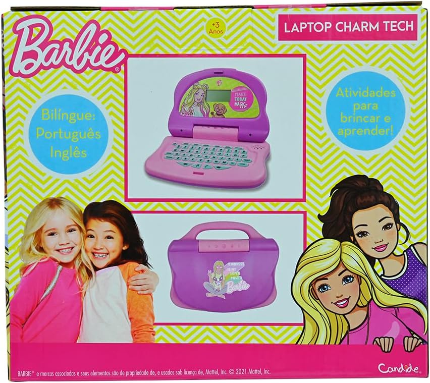 Candide, Laptop Infantil, Barbie Charm Tech, Brinquedo Educativo - Bilíngue - Imagem 4