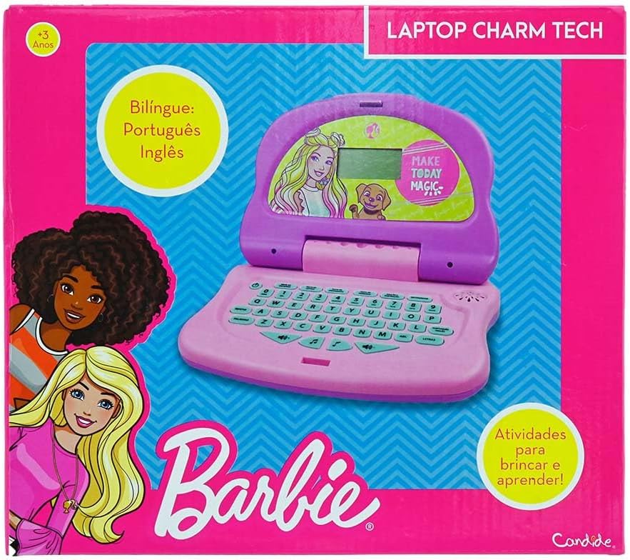 Candide, Laptop Infantil, Barbie Charm Tech, Brinquedo Educativo - Bilíngue - Imagem 5