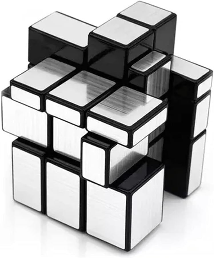 Cubo Magico Profissional Mirror Blocks 3x3 Demolidor, Moyu Meilong, Prateado - Imagem 3