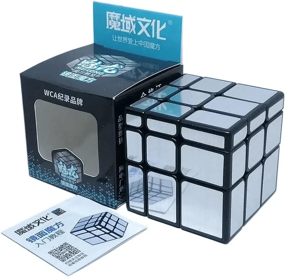 Cubo Magico Profissional Mirror Blocks 3x3 Demolidor, Moyu Meilong, Prateado - Imagem 4