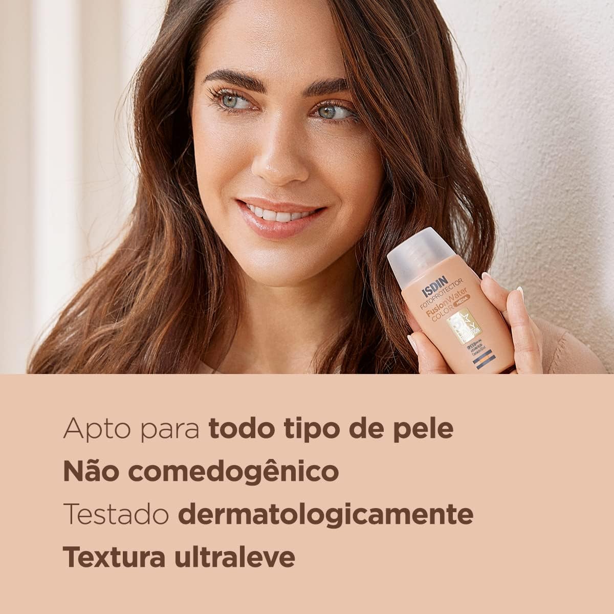 ISDIN Protetor Solar Facial Fusion Water 5 Stars Color FPS 50 - Cor Média - 50ml - Imagem 7
