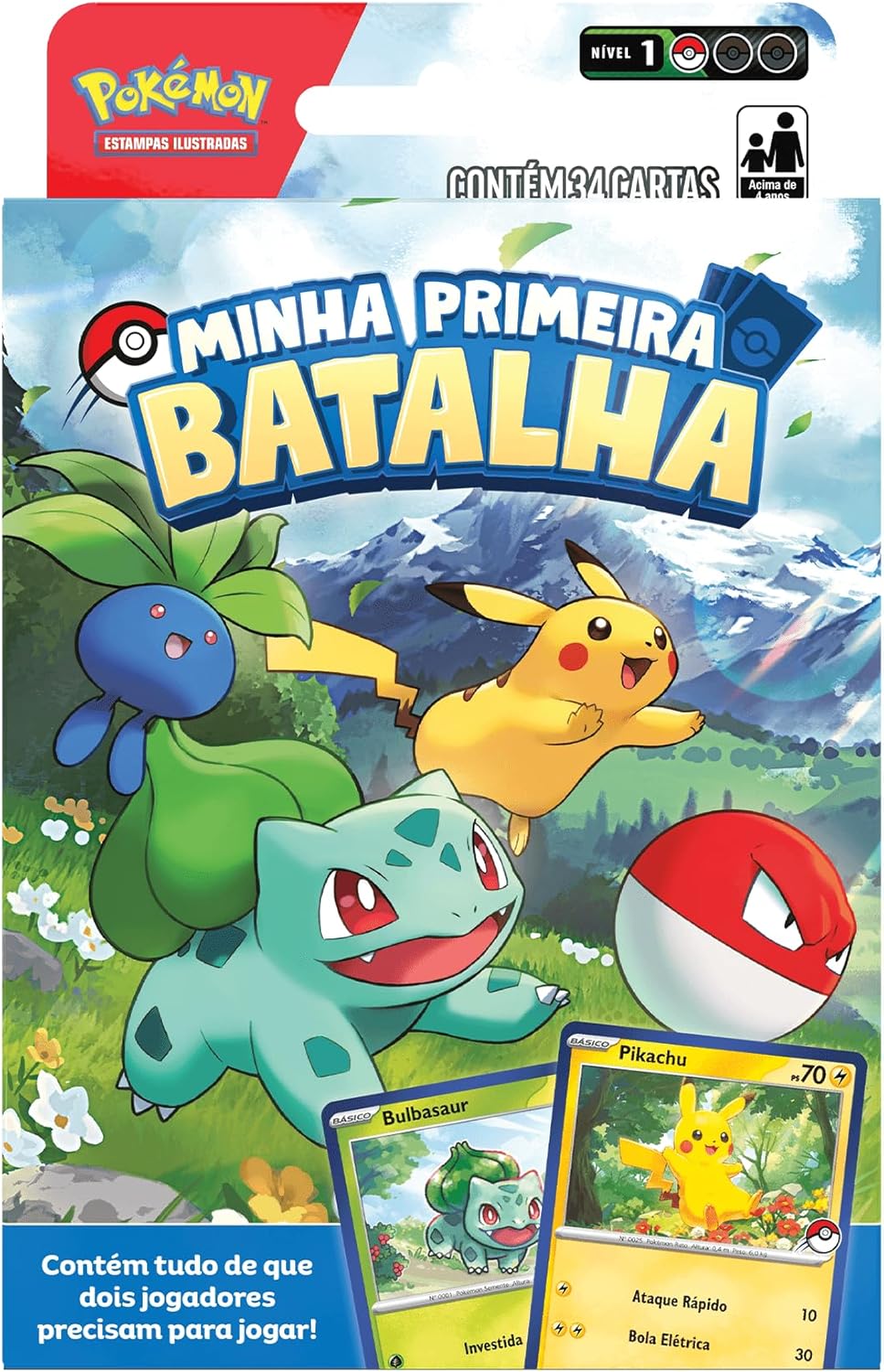 Deck Pokémon TCG Minha Primeira Batalha Pikachu E Bulbassaur, Cor: Estampado - Copag - Imagem 3