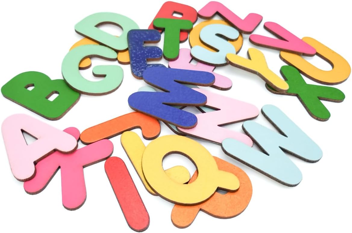 Brinquedo Educativo Pedagógico em Madeira Alfabeto Letras e Números Coloridos Tabuleiro de 41cmx29cm - Mega Impress - Imagem 7