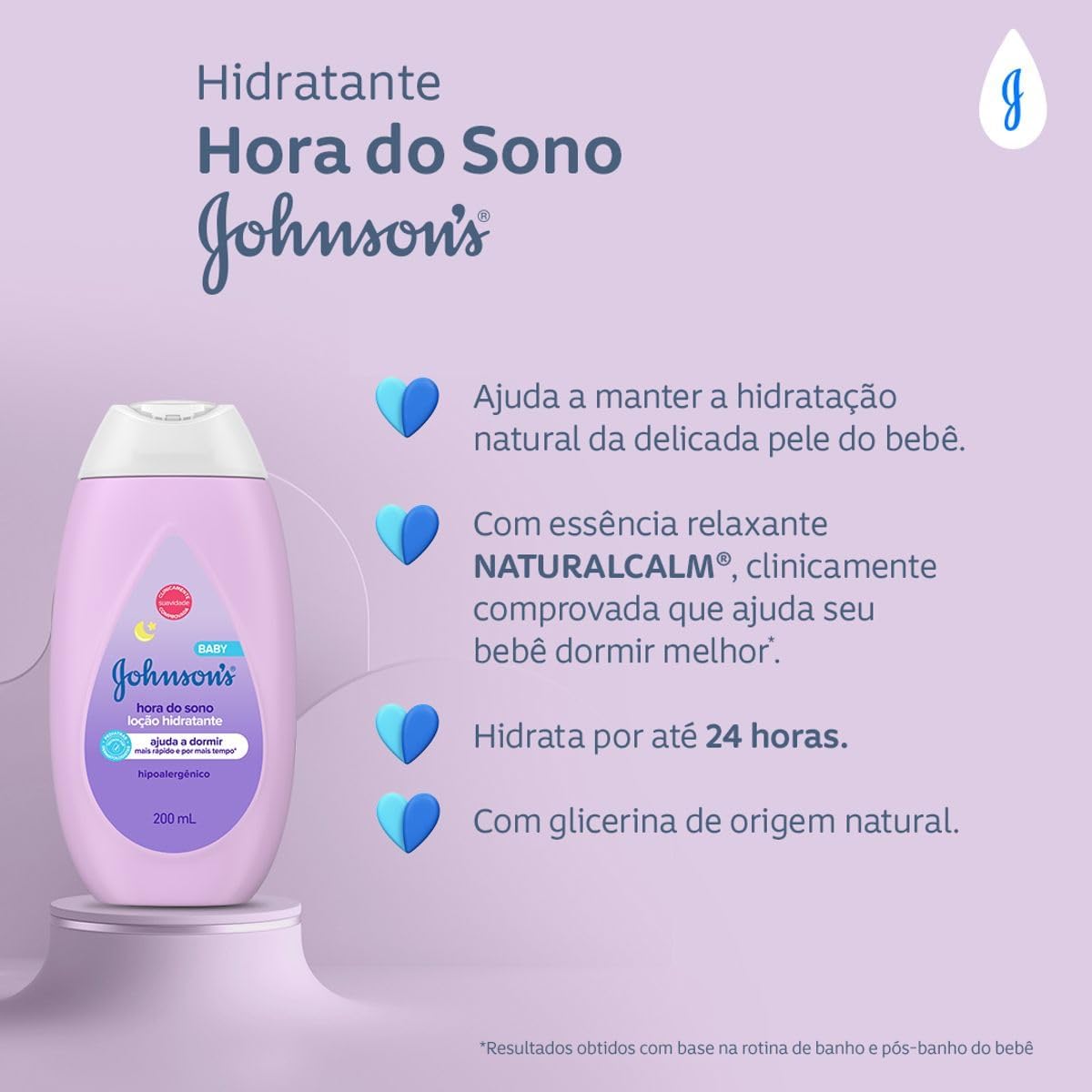 Loção Hidratante Relaxante Para Uso Diário Johnson's Baby Hora Do Sono, 200mL - Imagem 3
