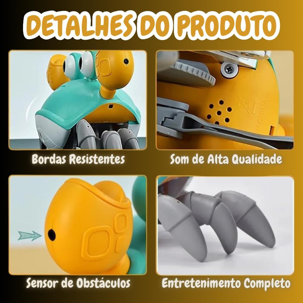 Caranguejo Fujão, Brinquedo Interativo, Música, Luzes, Sensor Inteligente para Bebês, caranguejo fujão brinquedo - Imagem 3