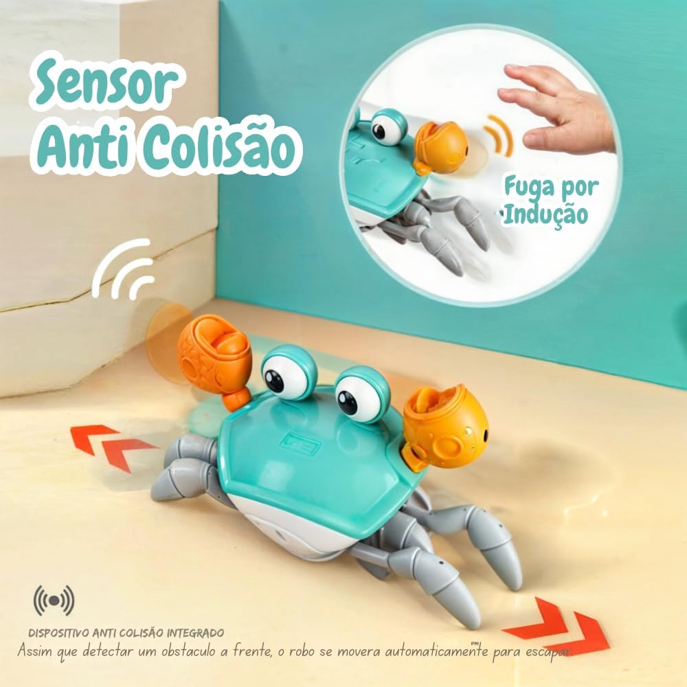 Caranguejo Fujão, Brinquedo Interativo, Música, Luzes, Sensor Inteligente para Bebês, caranguejo fujão brinquedo - Imagem 4