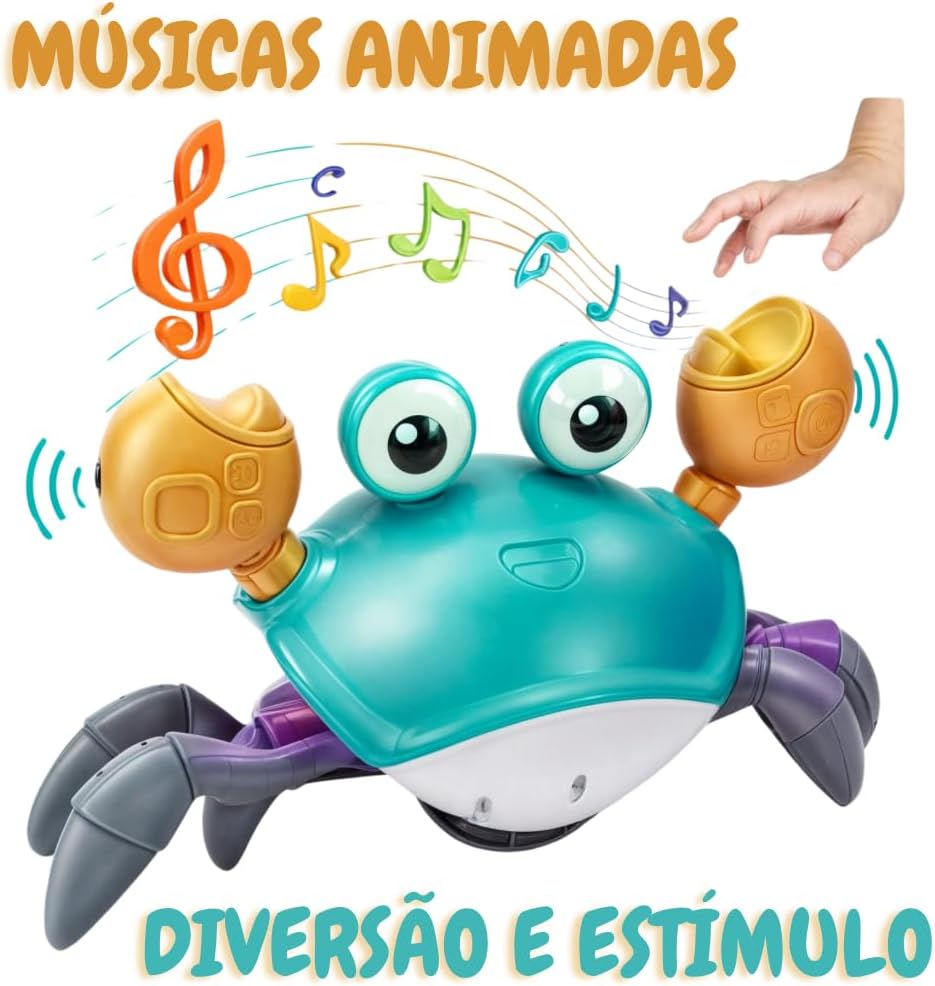 Caranguejo Fujão, Brinquedo Interativo, Música, Luzes, Sensor Inteligente para Bebês, caranguejo fujão brinquedo - Imagem 5