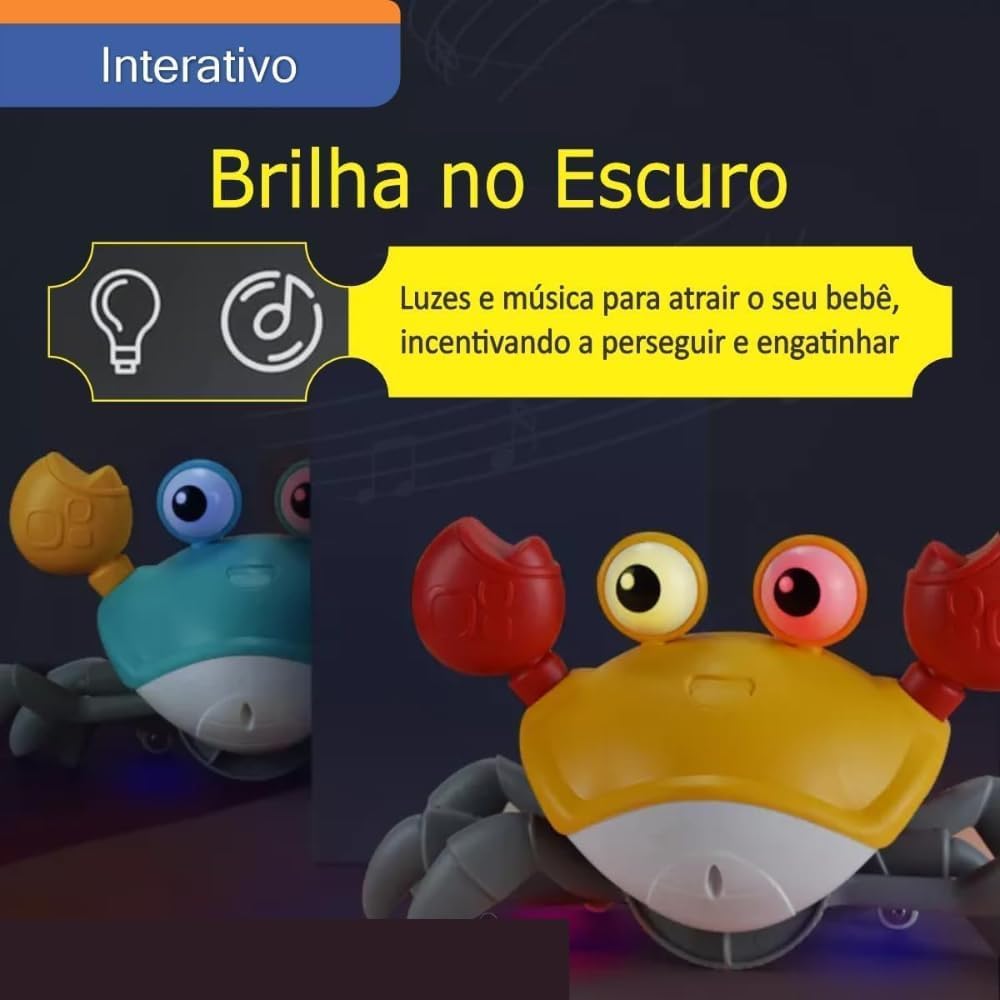 Caranguejo Fujão, Brinquedo Interativo, Música, Luzes, Sensor Inteligente para Bebês, caranguejo fujão brinquedo - Imagem 6
