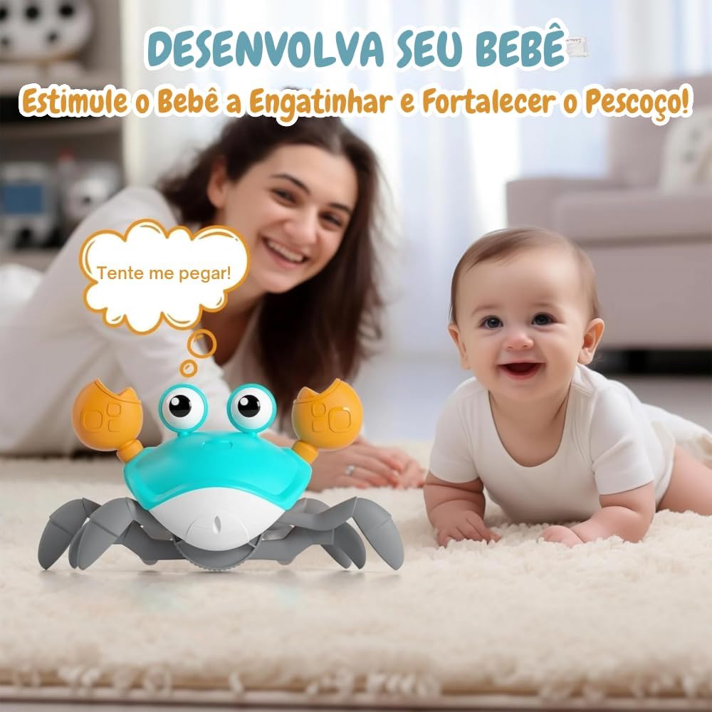 Caranguejo Fujão, Brinquedo Interativo, Música, Luzes, Sensor Inteligente para Bebês, caranguejo fujão brinquedo - Imagem 7