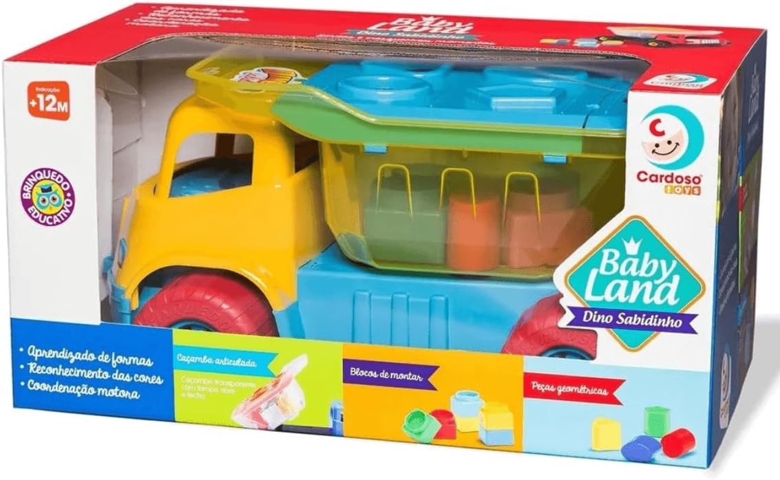 Cardoso Baby Land Dino Sabidinho Vermelho/Azul - Imagem 4