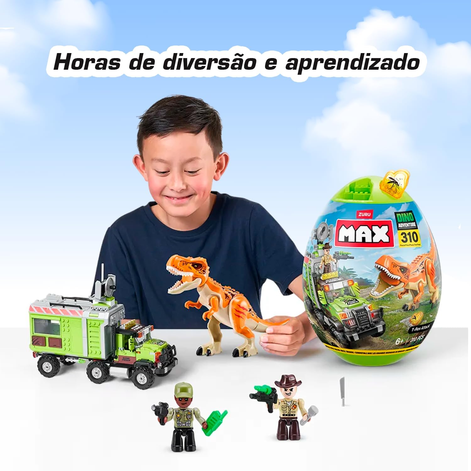 Candide, Max, Blocos de Construção, Dino Adventure, Blocos de Montar, Max Build, Acima de 6 anos - 310 peças - Imagem 5