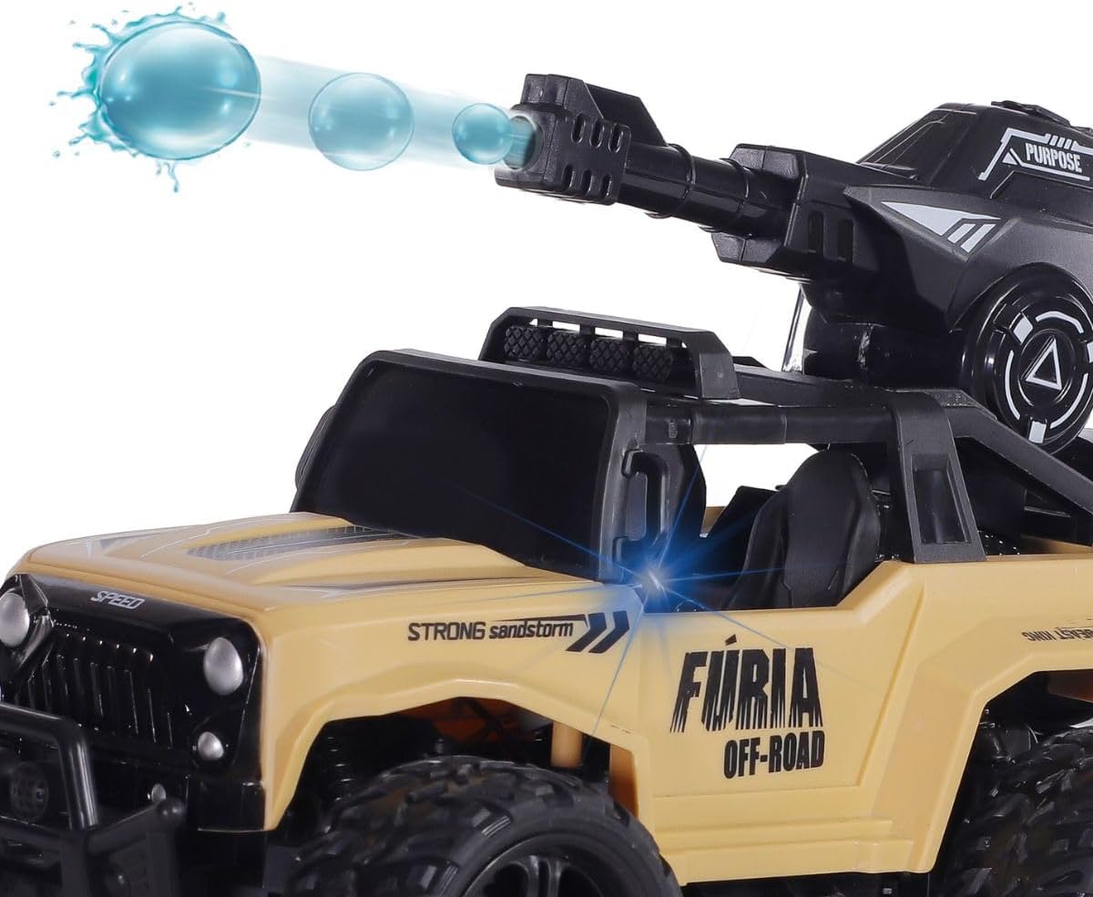 CARRINHO DE CONTROLE REMOTO FURIA OFF ROAD POLIBRINQ CAR804 (BEGE) - Imagem 3