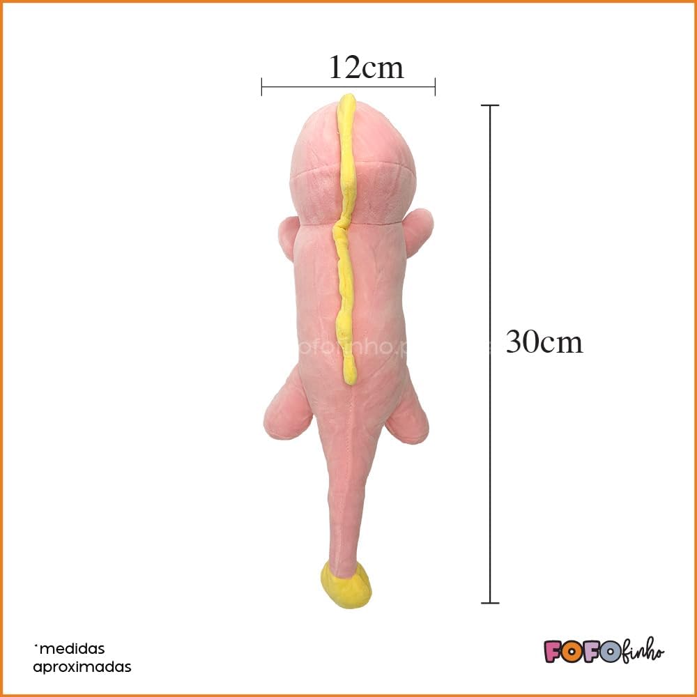 Camaleão de Pelúcia Olhos Redondo Rosa Chiclete - Imagem 2
