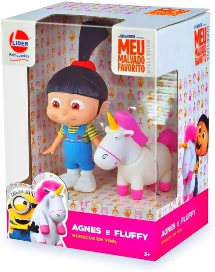 Bonecos Vinil Meu Malvado - Agnes, Minions, Lider Brinquedos - Imagem 2
