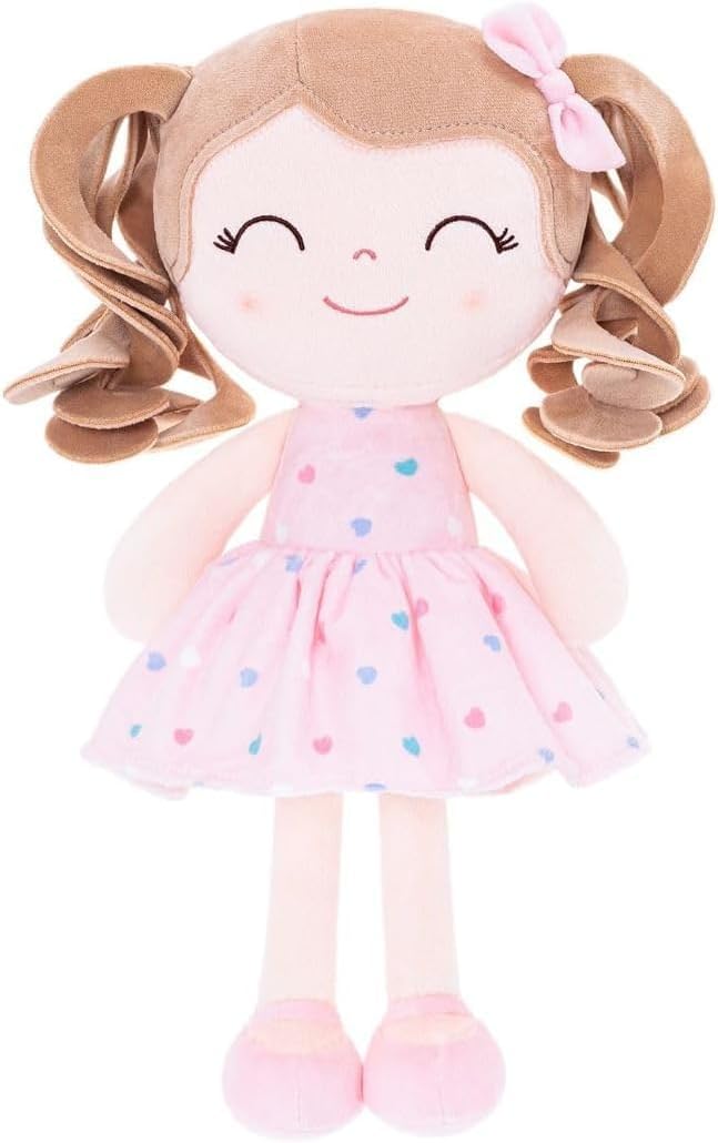 Boneca Gloveleya Spring Cachos Rosa Corações 30cm com Sacola - Imagem 3
