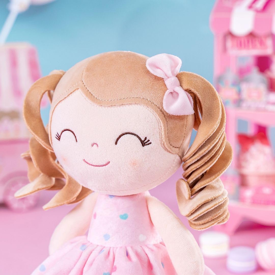Boneca Gloveleya Spring Cachos Rosa Corações 30cm com Sacola - Imagem 4