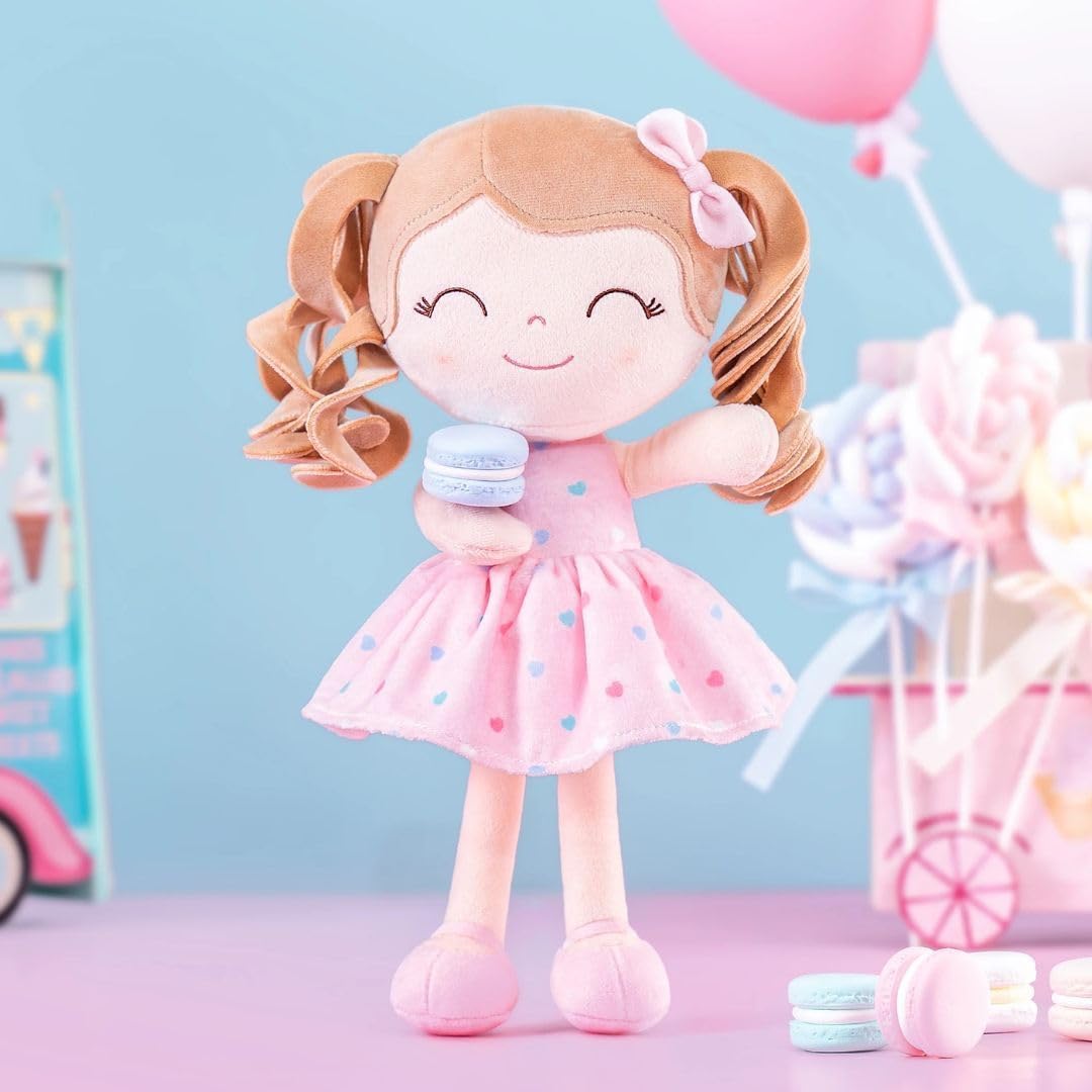 Boneca Gloveleya Spring Cachos Rosa Corações 30cm com Sacola - Imagem 7