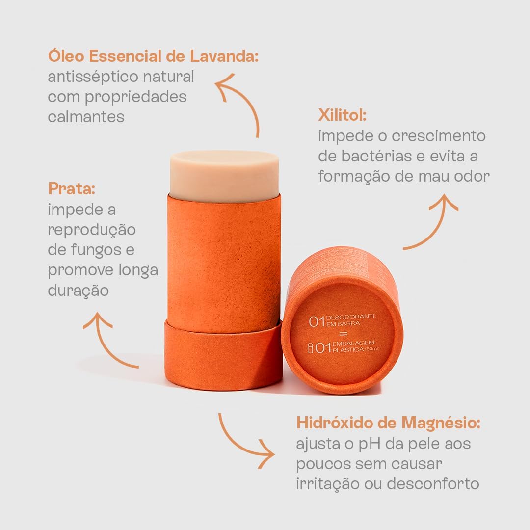 Desodorante Alta Proteção Intensivo em Barra B.O.B | Natural, vegano, livre de crueldade, sustentável, livre de plástico, waterless, 0% álcool, livre de alumínio - Imagem 3